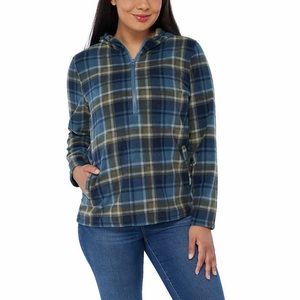 O'Neill Women’s Half Zip Polar Fleece Hoodie Color - Dusty Blue NWT